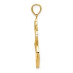 14k Polished Anchor with Rope Pendant - Image 2