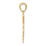 14k Diamond-cut Polished RN Registered Nurse Pendant - Image 2
