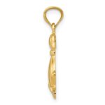 14k Polished Sitting Dog Back Pendant - Image 2