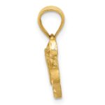 14k Satin Diamond-cut Acoustic Guitar Pendant - Image 2