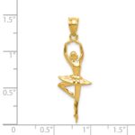 14k Polished Large Ballerina Pendant - Image 4