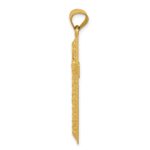 14k Diamond-cut Latin Cross Pendant - Image 2