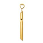 14k Polished Tube Cross Pendant - Image 2