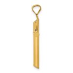 14k Polished Tube Cross Pendant - Image 2
