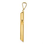 14k Polished Tube Cross Pendant - Image 2