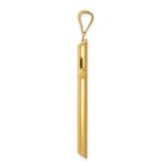 14k Polished Tube Cross Pendant - Image 2
