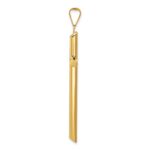 14k Polished Tube Cross Pendant - Image 2