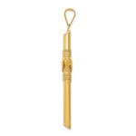 14K Polished with Center Wrap Tube Cross Pendant - Image 2