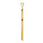 14k Extra Large Polished Tube Cross Pendant - Image 2