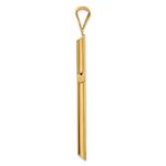 14k Large Polished Tube Cross Pendant - Image 2