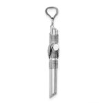 14K White Gold with Center Wrap Tube Cross Pendant - Image 2