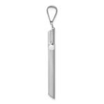 14k White Gold Polished Tube Cross Pendant - Image 2