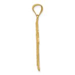 14k Diamond-cut Cross Pendant - Image 2