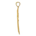 14k Diamond-cut Cross Pendant - Image 2