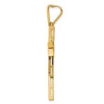 14k and White Rhodium Micro Pav‚ CZ Large Cross Pendant - Image 2