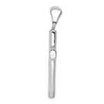 14k White Gold Stamping Cross Pendant - Image 2