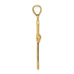 14k Polished Rounded Cross with -X- Center Pendant - Image 2