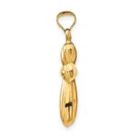 14k Polished Stamping Cross Pendant - Image 2