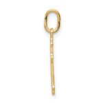 14k Polished Small Budded Cross Charm - Image 2
