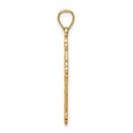 14K Satin and Polished FAITH Cross Pendant - Image 2