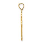 14K Satin and Polished Budded Cross Pendant - Image 2