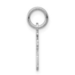 14k White Gold Mini Polished Cross Charm - Image 2