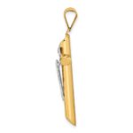 14k Two-Tone Polished Crucifix Pendant - Image 2