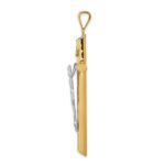 14k Two-Tone Polished Crucifix Pendant - Image 2