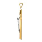 14k Two-Tone Polished Crucifix Pendant - Image 2