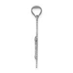 14k White Gold Crucifix Pendant - Image 2