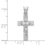 14k White Gold Crucifix Pendant - Image 3