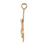14k Tri-Color Mariner Crucifix Pendant - Image 2