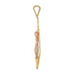 14k Tri-Color Mariner Crucifix Pendant - Image 2
