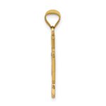 14K and White Rhodium Semi-solid St. Benedict Cross Pendant - Image 2