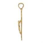 14k Polished San Benito Solid 2-Sided Crucifix Pendant - Image 2