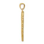 14K and White Rhodium Polished Two-Level Angel Wing Pendant - Image 2