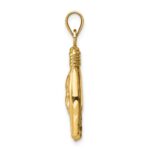 14K 3-D Hollow Rock On Sign Charm - Image 2