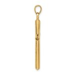 14k Hollow Diamond-cut Cross Pendant - Image 2
