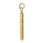 14k Hollow Diamond-cut Cross Pendant - Image 2