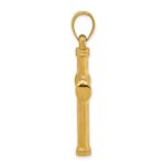 14k Hollow Diamond-cut Cross Pendant - Image 2