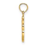 14KY Script Letter F Initial Pendant - Image 2
