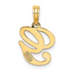 14KY Script Letter G Initial Pendant - Image 4
