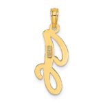 14KY Script Letter J Initial Pendant - Image 4