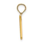 14KY Script Letter W Initial Pendant - Image 2