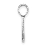 14KW White Gold Script Letter A Initial Pendant - Image 2