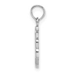 14KW White Gold Script Letter F Initial Pendant - Image 2