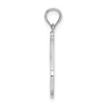14KW White Gold Script Letter J Initial Pendant - Image 2