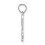 14KW White Gold Script Letter L Initial Pendant - Image 2