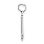 14KW White Gold Script Letter N Initial Pendant - Image 2