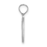14KW White Gold Script Letter V Initial Pendant - Image 2